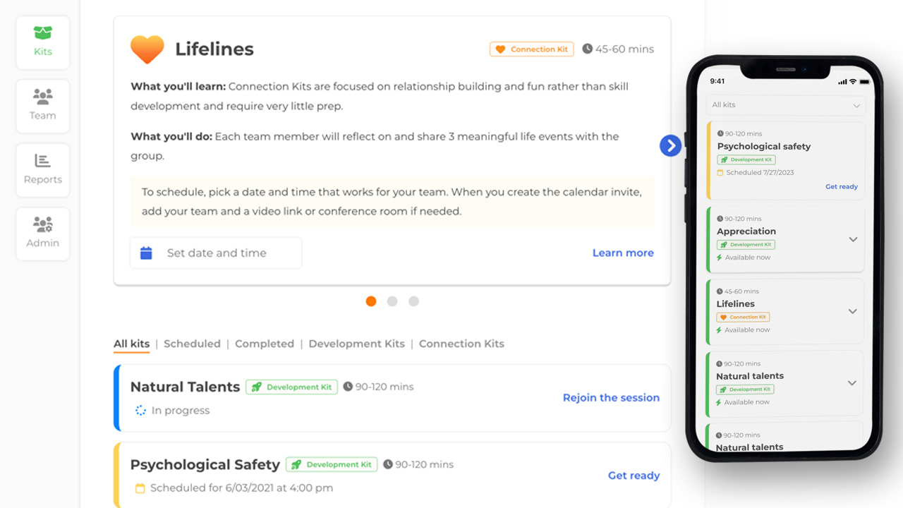 screenshot of Rising Team